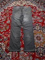 M.O.D Miracle of Denim Faded Black Contrast Stitch Straight Fit Jeans - 34