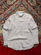 UNIQLO Gray Linen BUTTON DOWN SHIRT - M