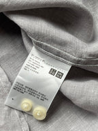 UNIQLO Gray Linen BUTTON DOWN SHIRT - M
