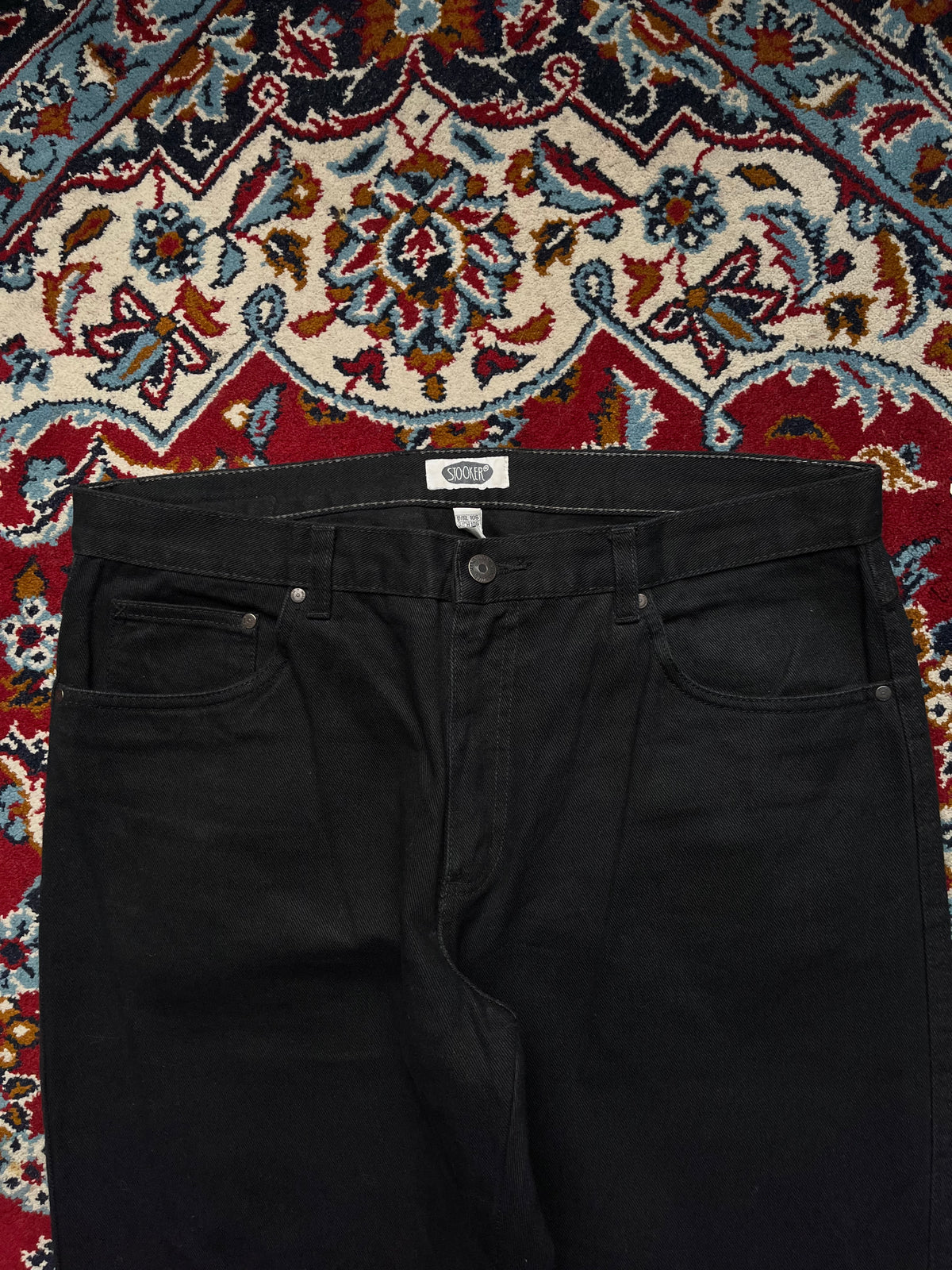 Vintage Stooker Montana Solid Black Bootcut Jeans - 34