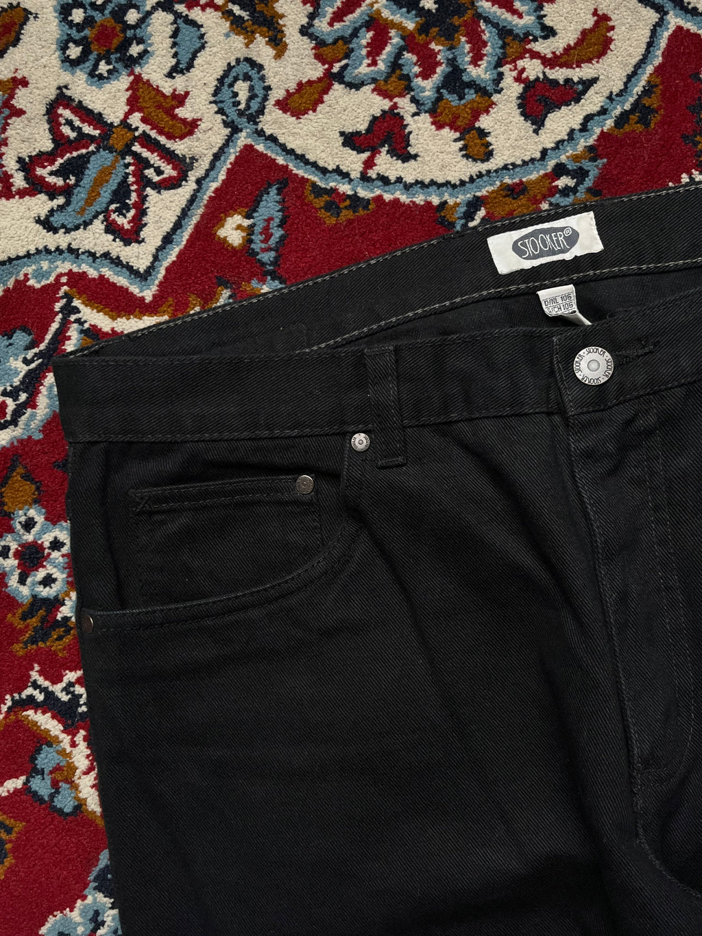 Vintage Stooker Montana Solid Black Bootcut Jeans - 34
