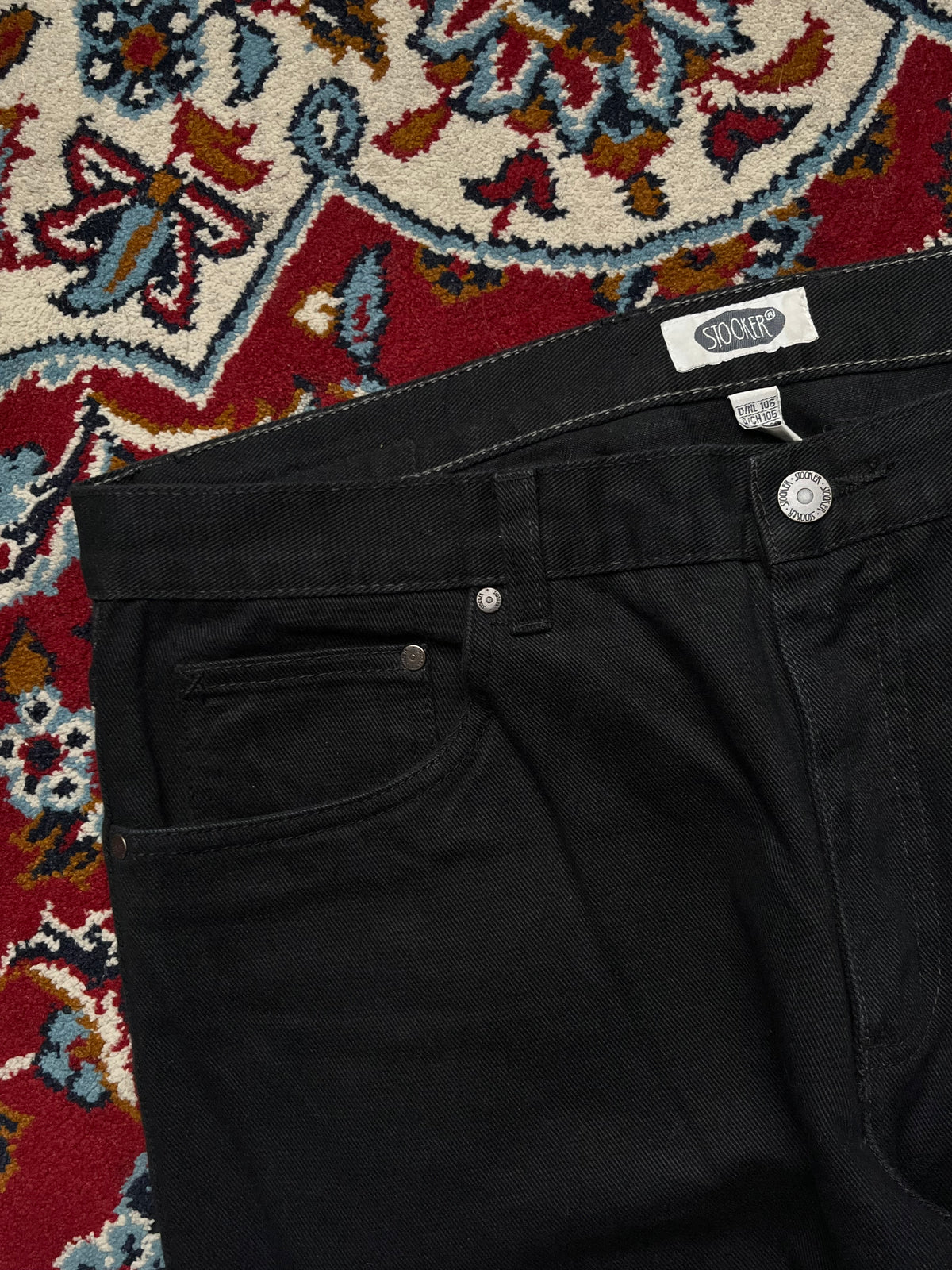 Vintage Stooker Montana Solid Black Bootcut Jeans - 34