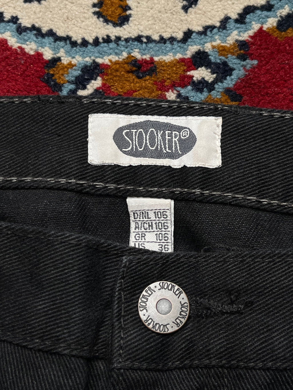 Vintage Stooker Montana Solid Black Bootcut Jeans - 34