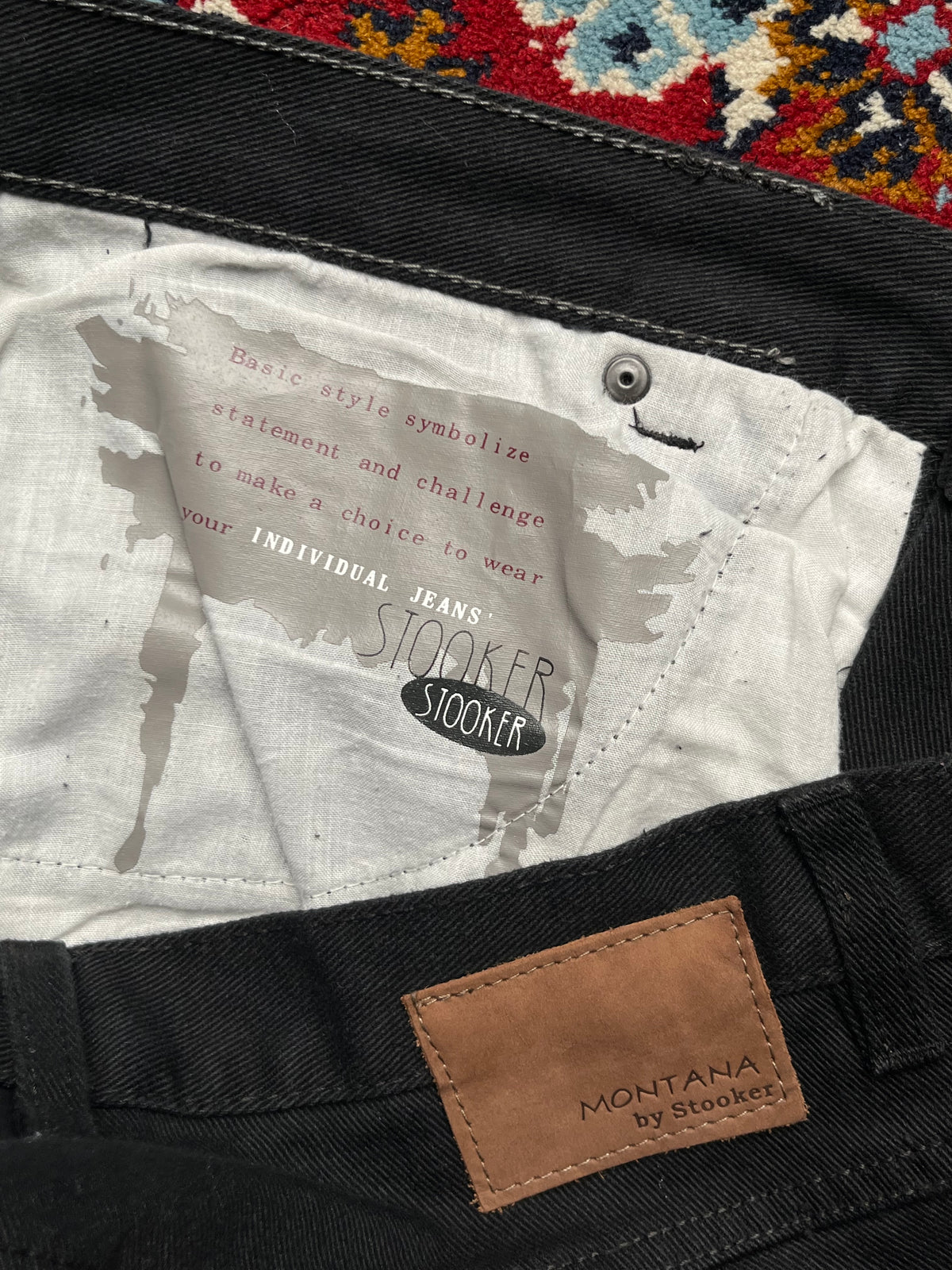 Vintage Stooker Montana Solid Black Bootcut Jeans - 34