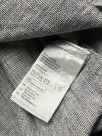 H&M L.O.G.G. Gray Cotton Linen Regular Fit BUTTON DOWN SHIRT - L