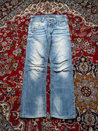 Jack & Jones Boxy Powel JJ579 Low Rise Light Washed Whiskered Jeans - 30