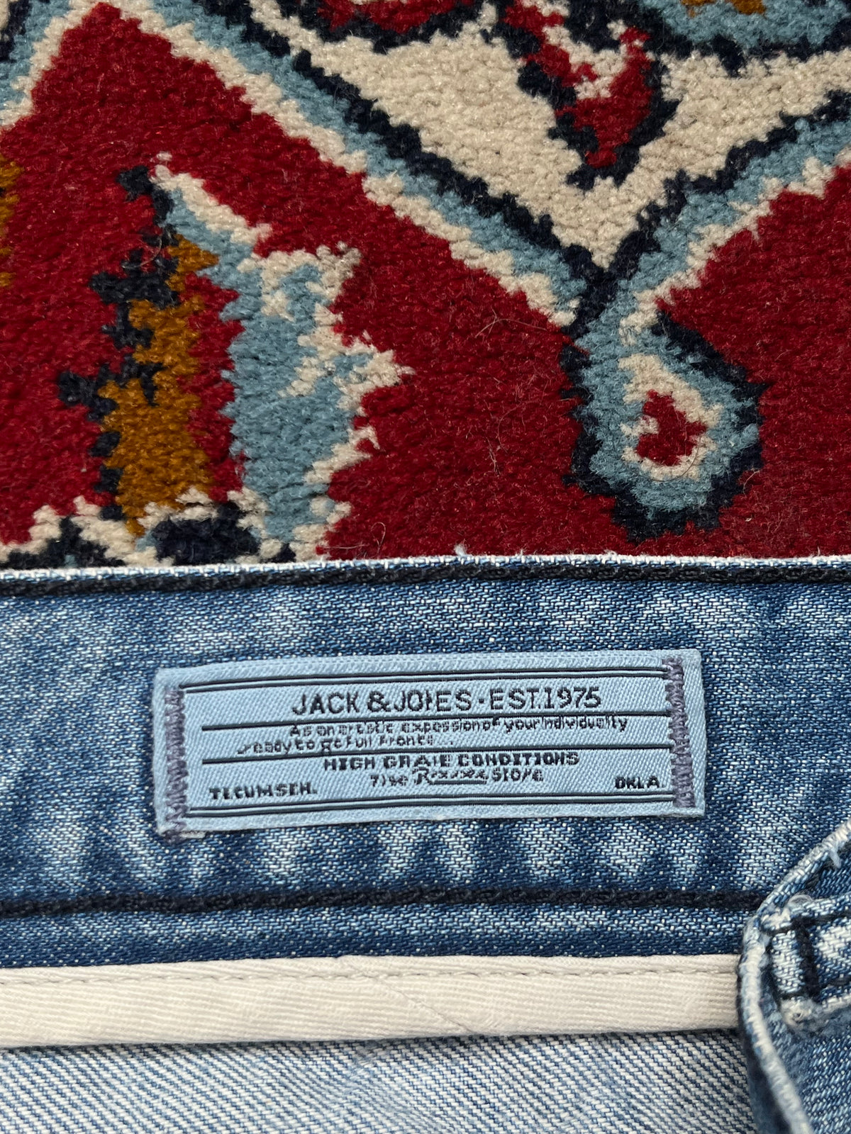 Jack & Jones Boxy Powel JJ579 Low Rise Light Washed Whiskered Jeans - 30