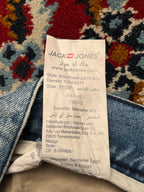 Jack & Jones Boxy Powel JJ579 Low Rise Light Washed Whiskered Jeans - 30