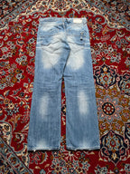 Jack & Jones Boxy Powel JJ579 Low Rise Light Washed Whiskered Jeans - 30