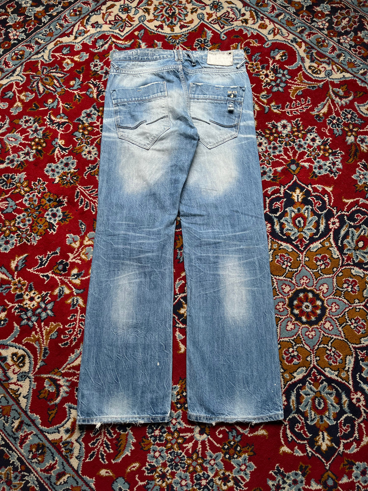 Jack & Jones Boxy Powel JJ579 Low Rise Light Washed Whiskered Jeans - 30
