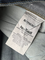 Smog New Yorker Dark Washed Distressed Straight Fit Jeans - 36