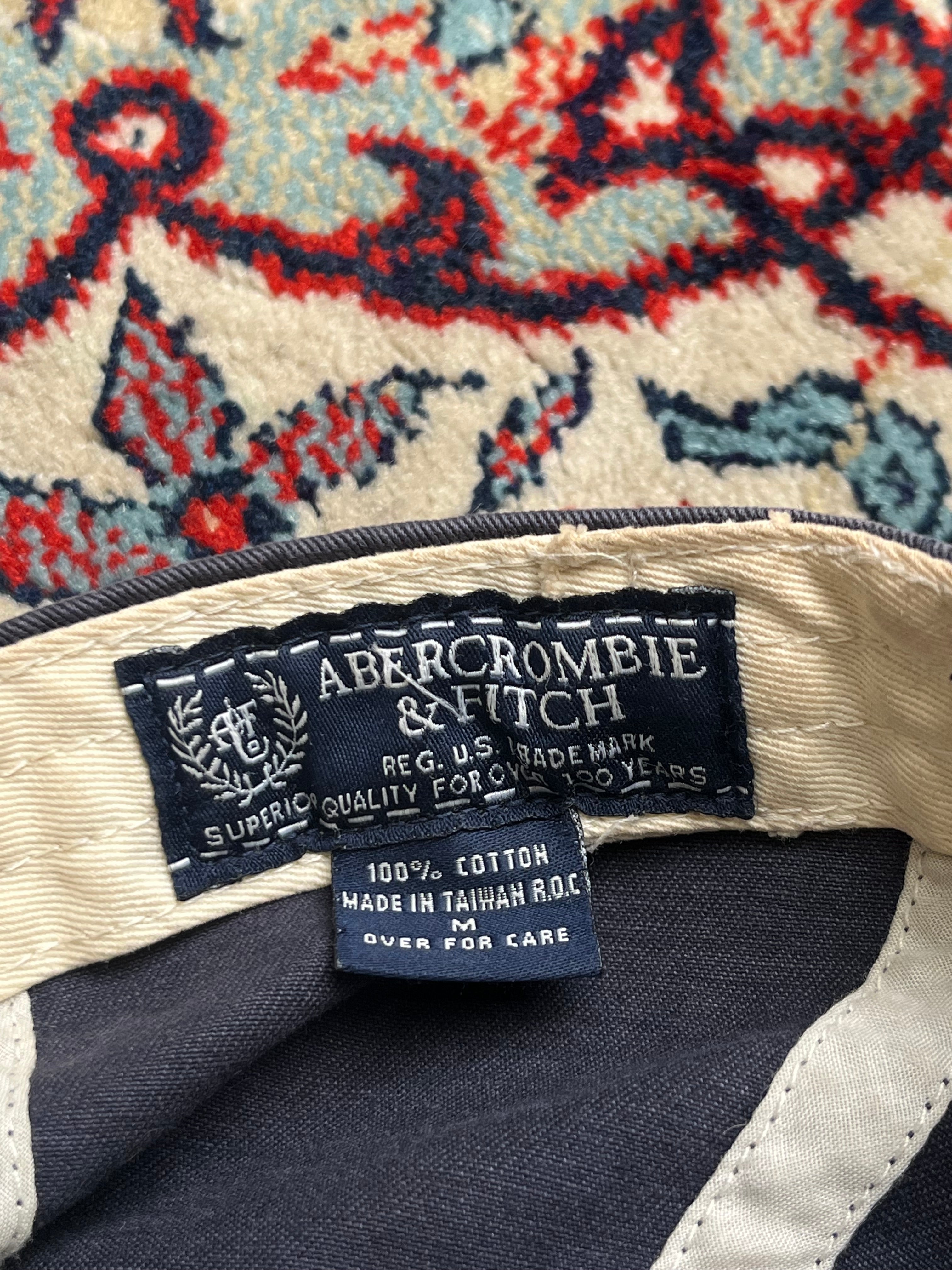 Vintage Abercrombie & Fitch 1892 Distressed Navy Blue Adjustable Baseball CAP