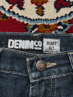 Denim Co Dark Washed Whiskered Classic Bootcut Jeans - 32