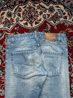 Dsquared2 Light Washed Distressed Straight Fit Jeans - 30