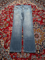 Diesel Industry Medium Washed Faded Relaxed Bootcut Jeans - 34
