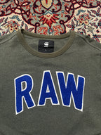G-Star RAW Olive Green French Terry Crewneck Sweatshirt - L
