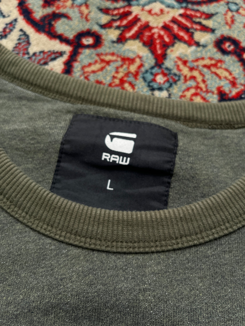 G-Star RAW Olive Green French Terry Crewneck Sweatshirt - L