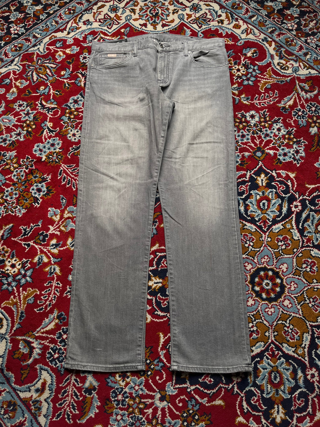 Armani Exchange A|X Faded Grey Straight Fit Jeans - 36
