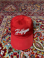 Vintage Tommy Hilfiger Athletics Div Red Script Logo Adjustable Baseball CAP