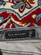 Armani Exchange A|X Faded Grey Straight Fit Jeans - 36