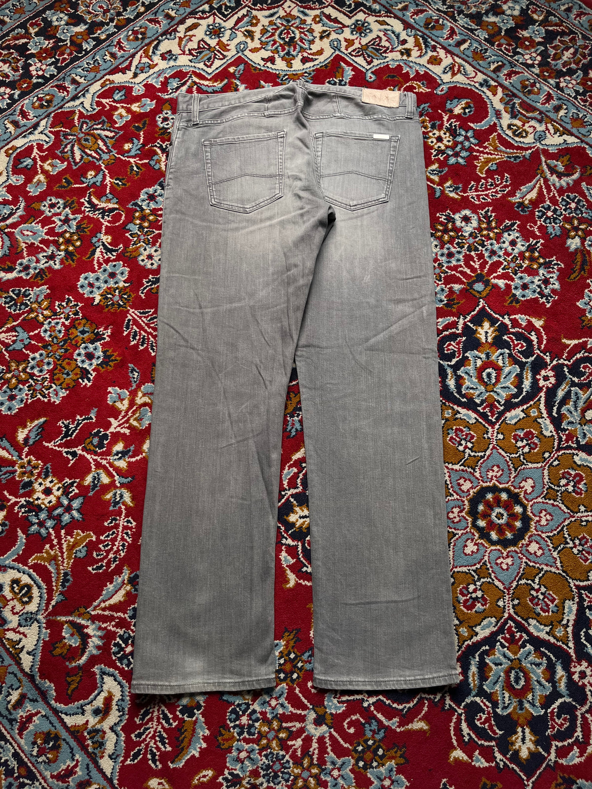 Armani Exchange A|X Faded Grey Straight Fit Jeans - 36