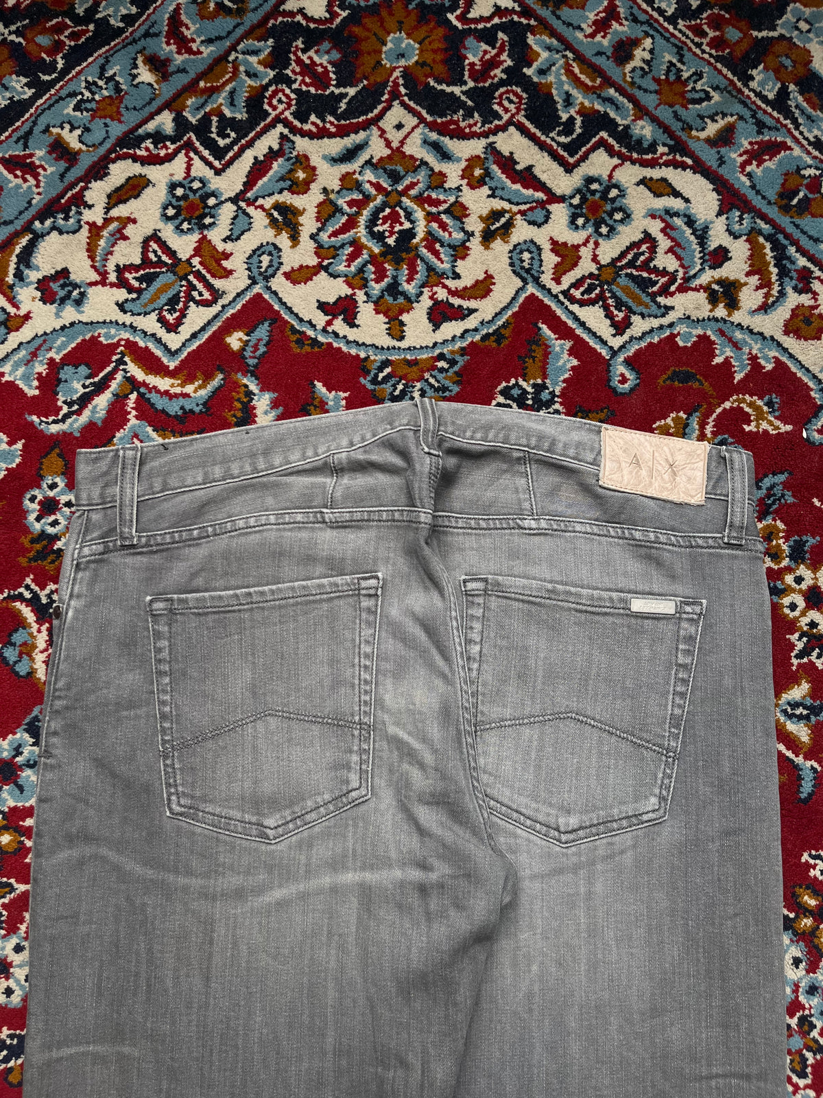 Armani Exchange A|X Faded Grey Straight Fit Jeans - 36