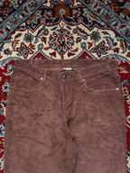 Livergy Classic Brown Wide Fit Corduroy Pants - 32