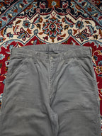 Carhartt Vintage Faded Grey Canvas Duck Carpenter Jeans - 34