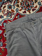 Carhartt Vintage Faded Grey Canvas Duck Carpenter Jeans - 34