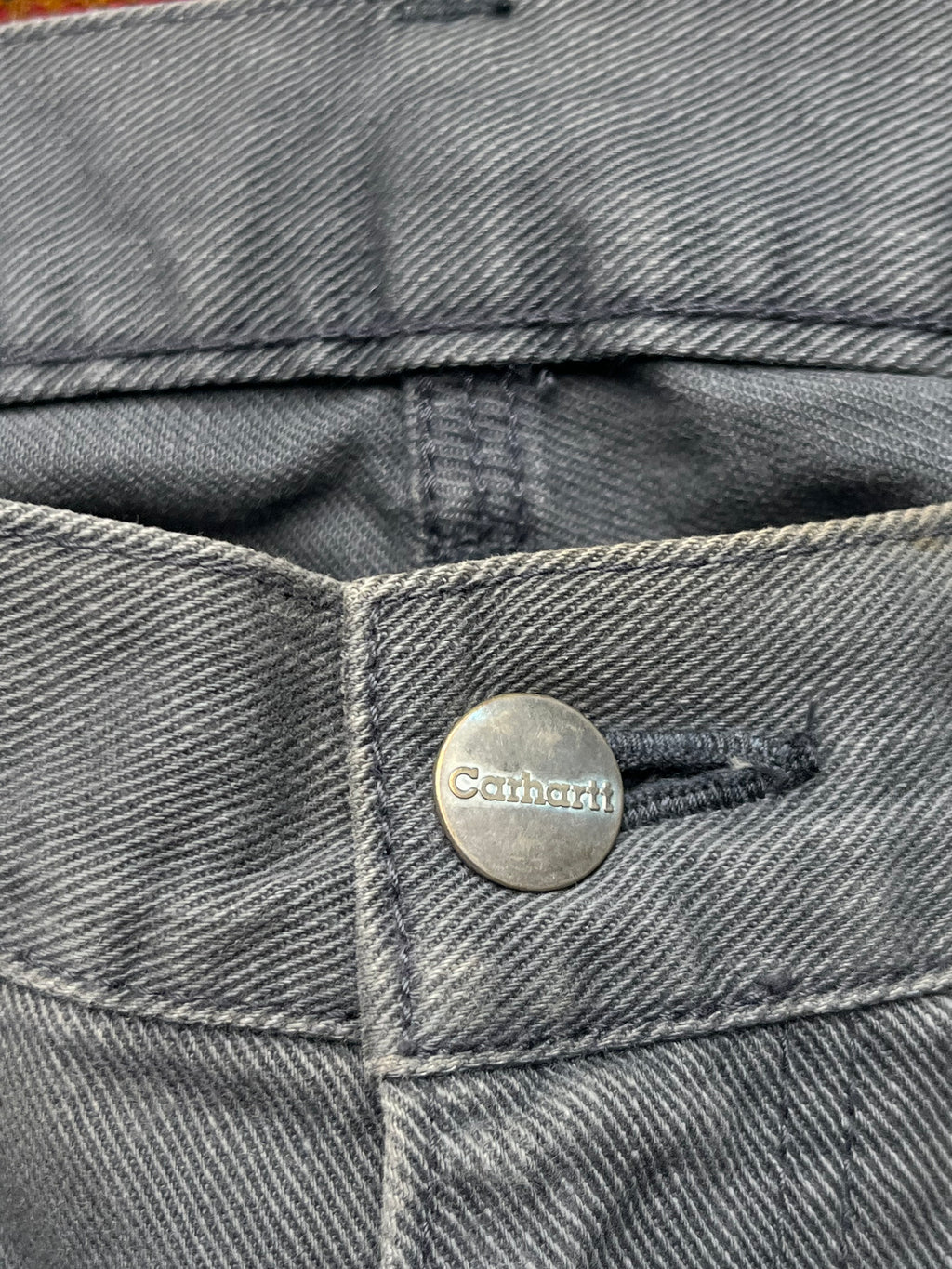 Carhartt Vintage Faded Grey Canvas Duck Carpenter Jeans - 34