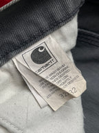 Carhartt Vintage Faded Grey Canvas Duck Carpenter Jeans - 34