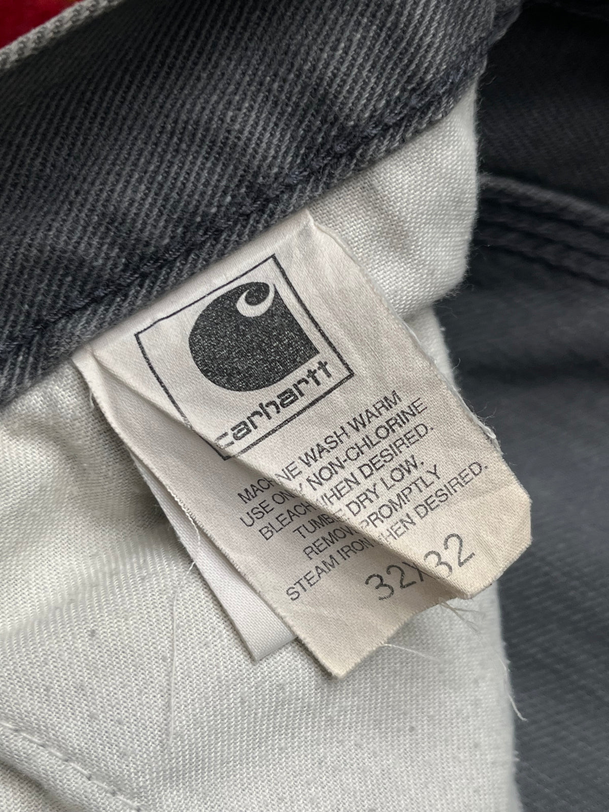 Carhartt Vintage Faded Grey Canvas Duck Carpenter Jeans - 34