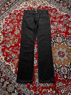 Vintage Lee Solid Black Low Rise  Straight Fit Jeans - 32