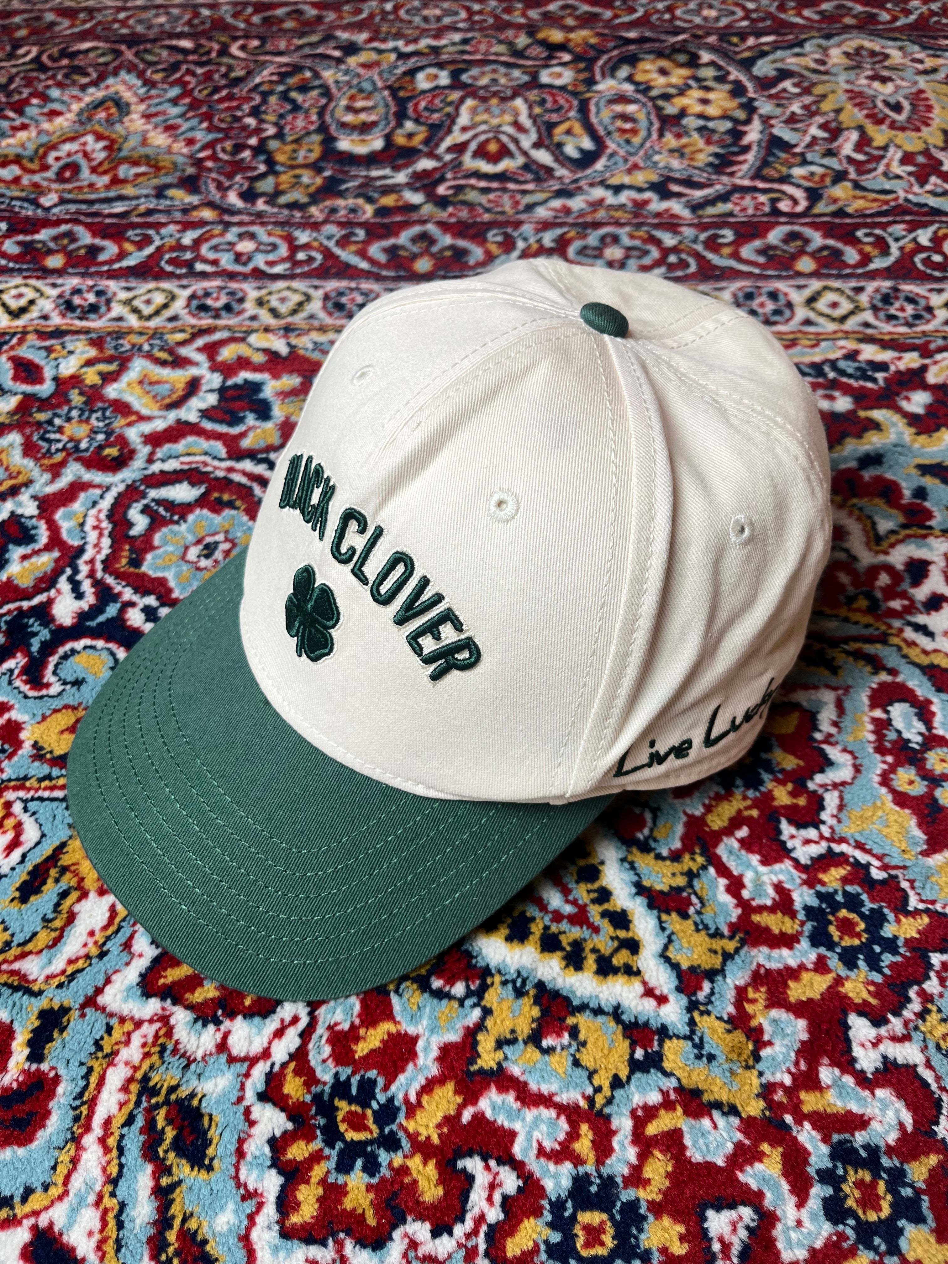 BLACK CLOVER LIVE LUCKY TWO TONE CREAM GREEN SNAPBACK CAP