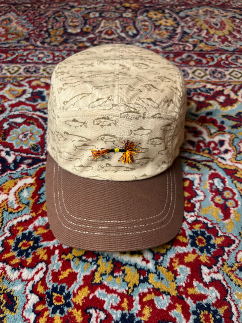 CHEROKEE BRAND FISH Print FLY FISHING STRAPBACK CAP