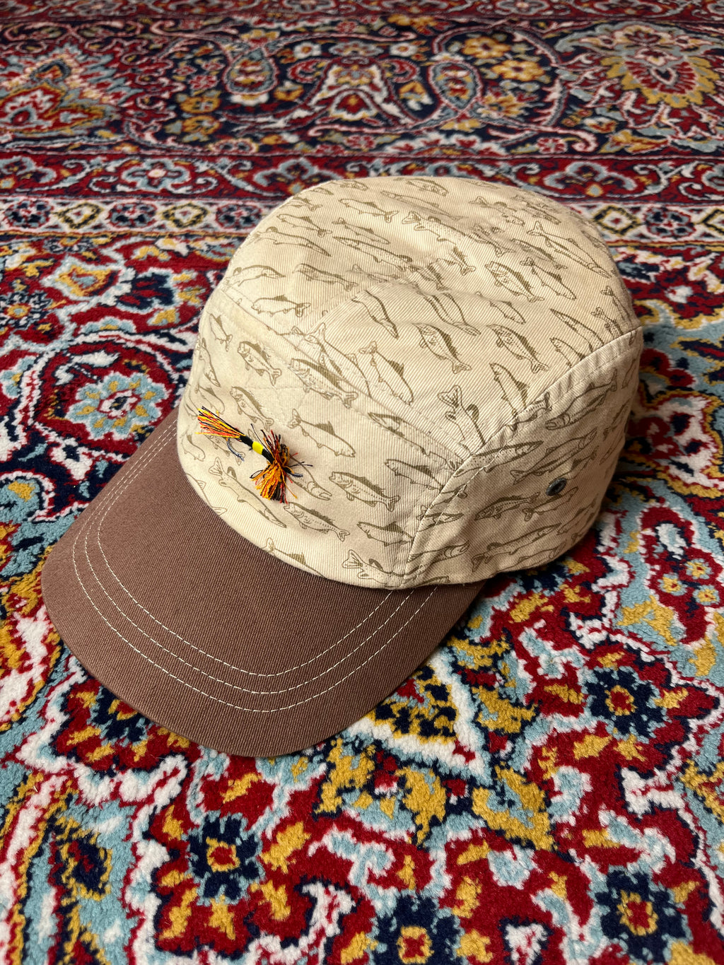 CHEROKEE BRAND FISH Print FLY FISHING STRAPBACK CAP
