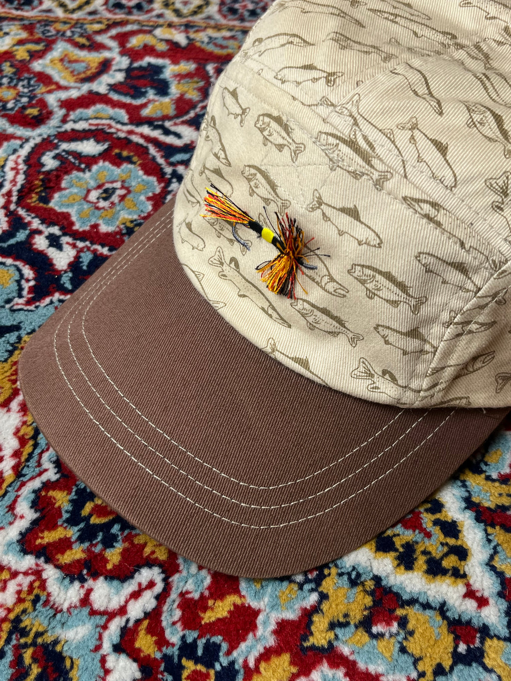 CHEROKEE BRAND FISH Print FLY FISHING STRAPBACK CAP