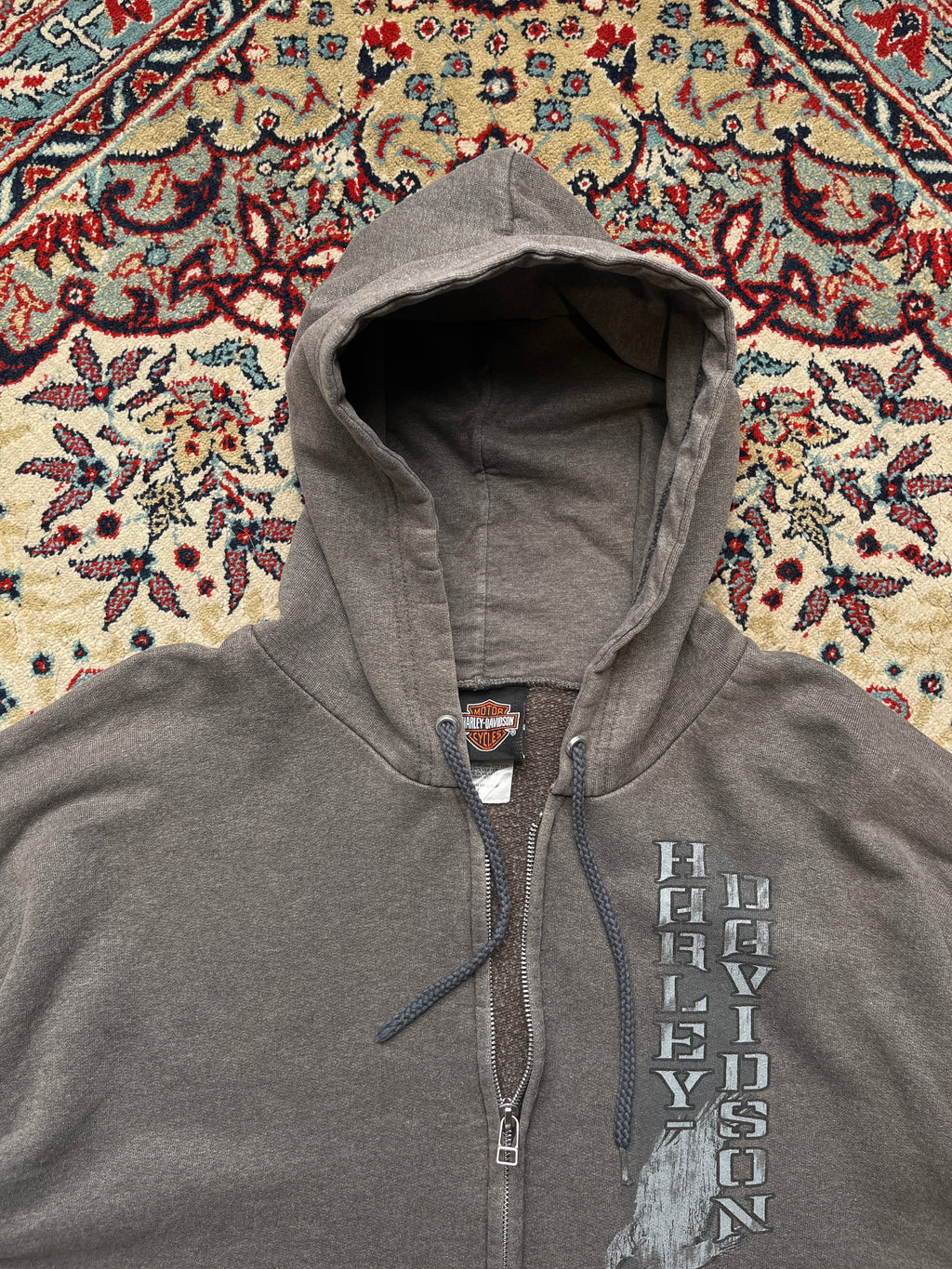 Harley-Davidson Faded Charcoal Grey Hoodie - M