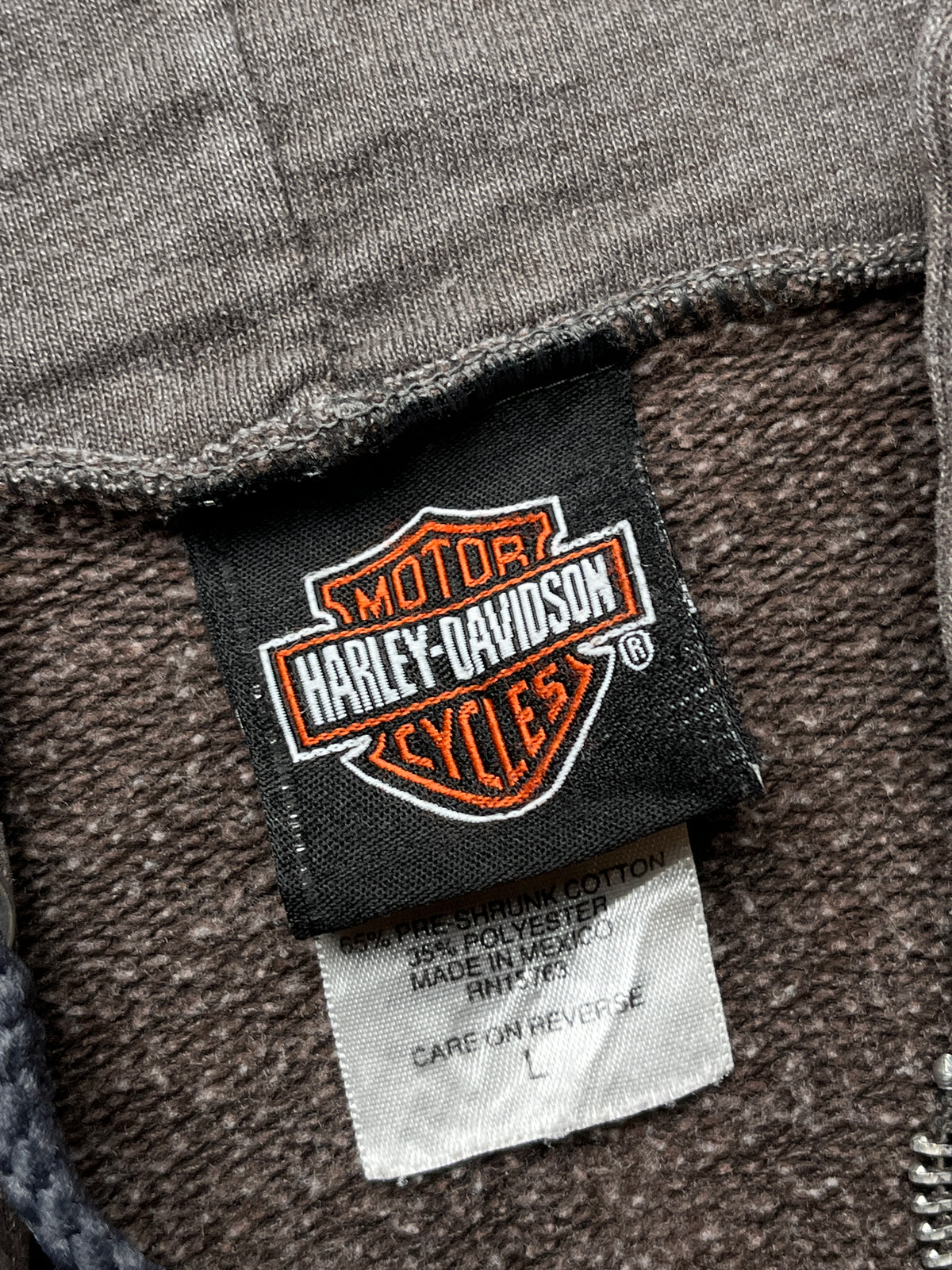 Harley-Davidson Faded Charcoal Grey Hoodie - M