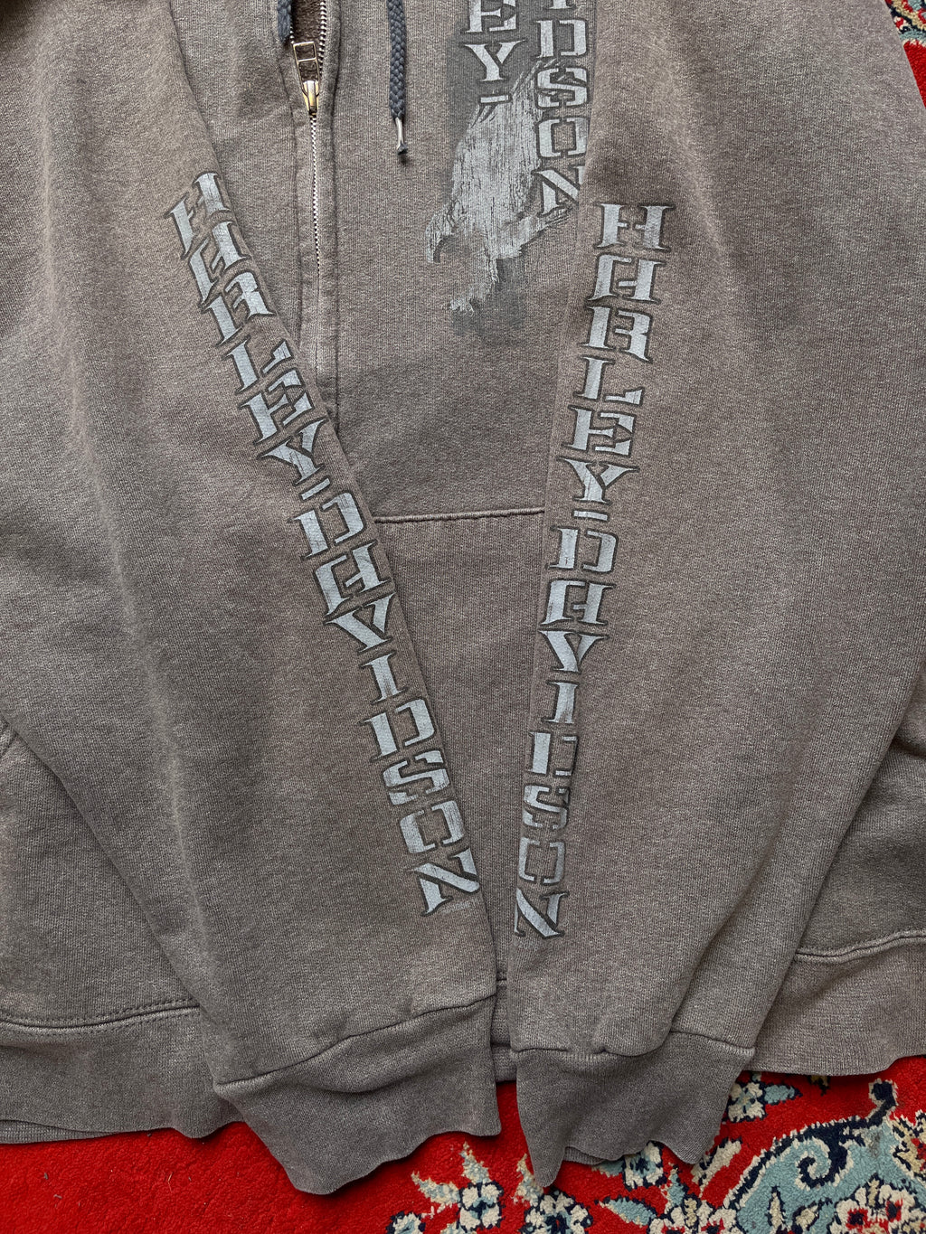 Harley-Davidson Faded Charcoal Grey Hoodie - M