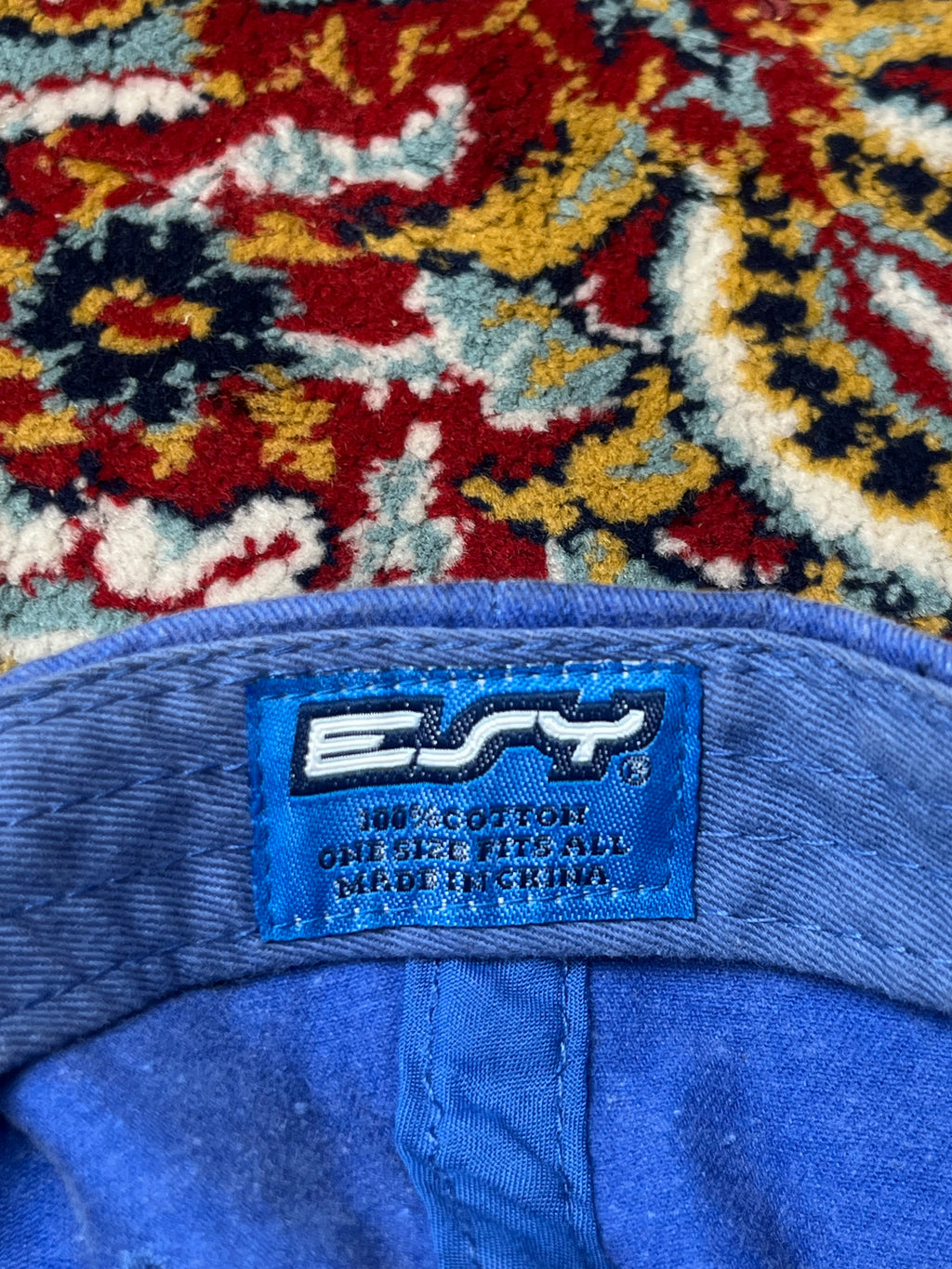 VINTAGE DAYTONA BEACH FLORIDA EST 1876 BLUE WASHED STRAPBACK CAP