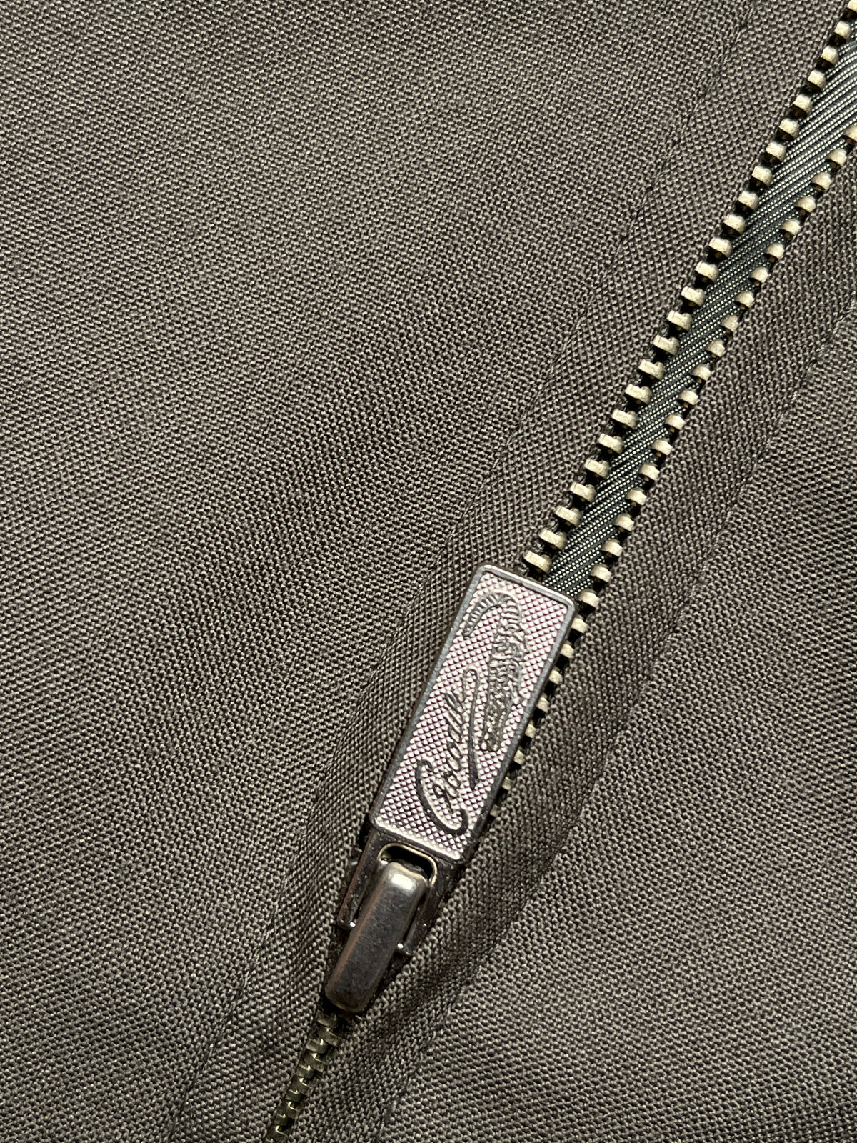 Crocodile Classic Olive Grey Embroidered Logo  Harrington Jacket - M