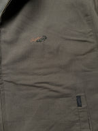 Crocodile Classic Olive Grey Embroidered Logo  Harrington Jacket - M
