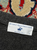 Beverly Hills Polo Club Charcoal Grey Button Front Knit Cardigan - M
