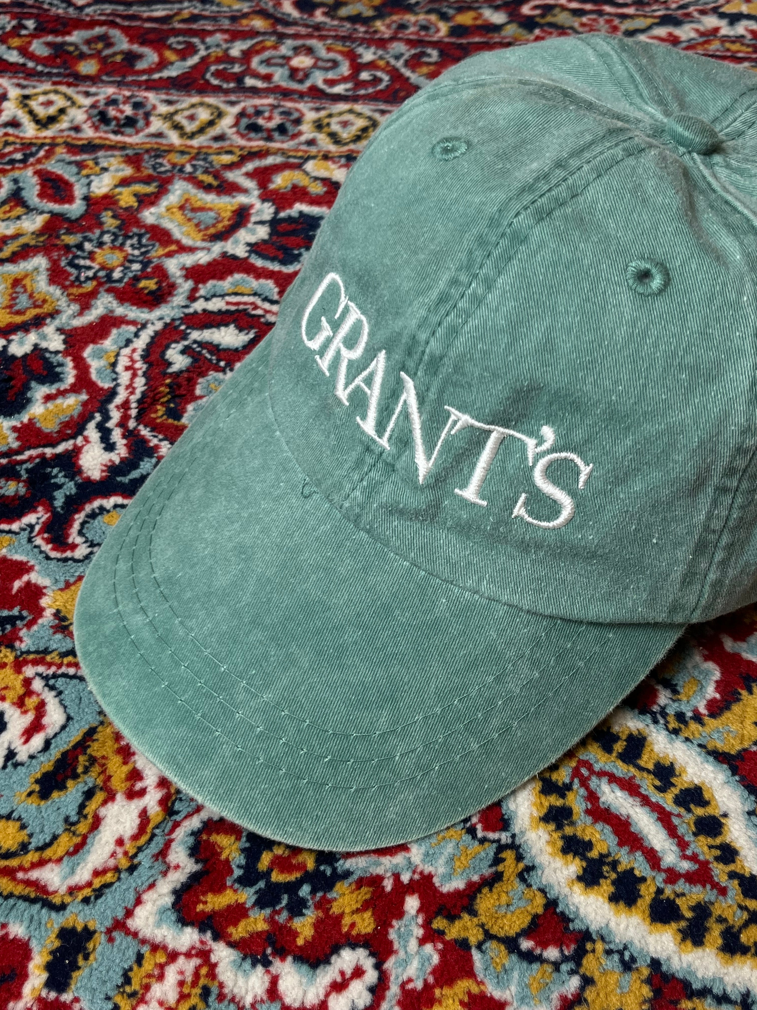 GRANT'S WHISKY EST 1883 EMBROIDERED GREEN WASHED COTTON CAP