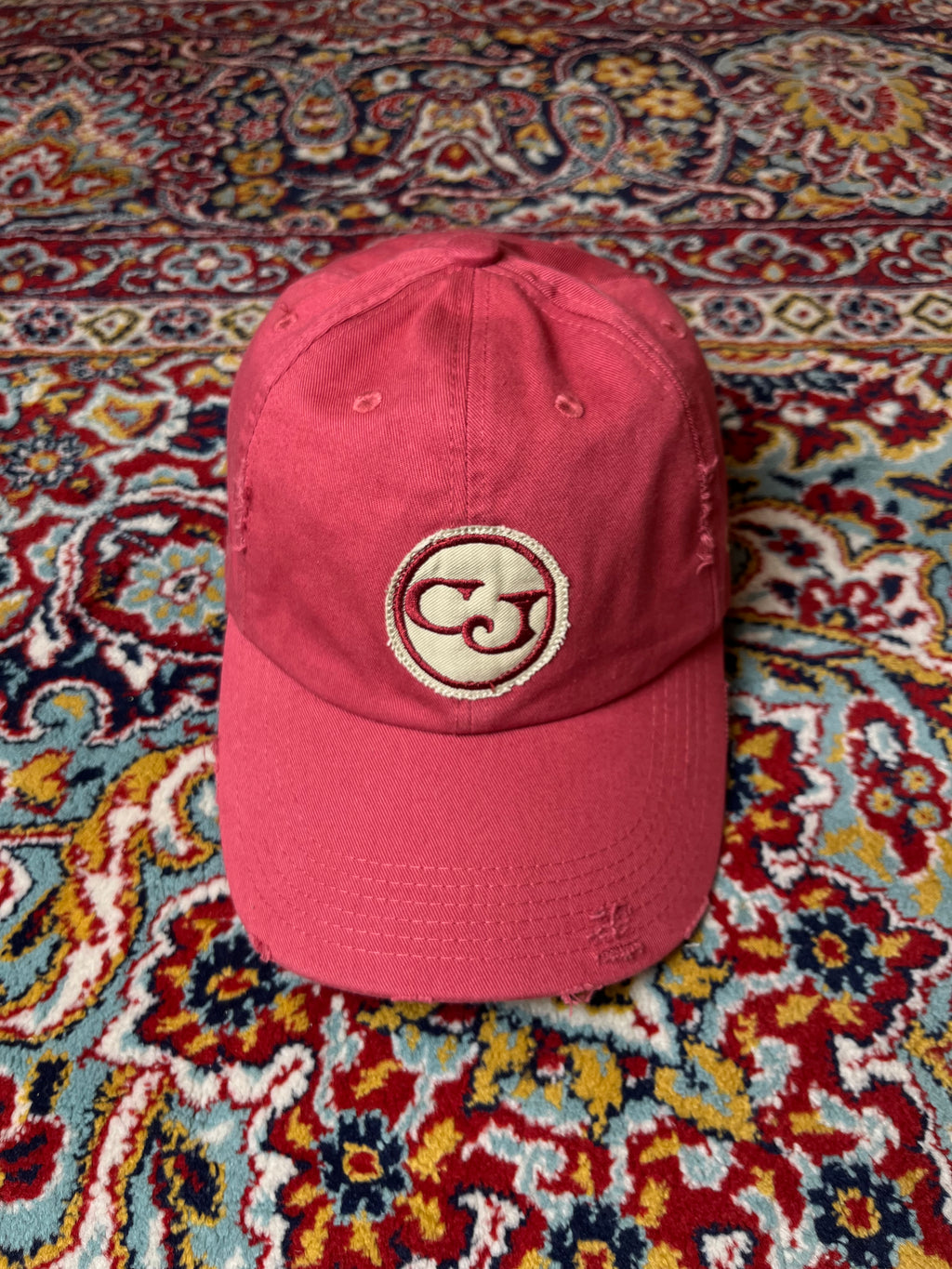 DISTRICT Casey Jones CJ Logo Pink Distressed Baseball CAP