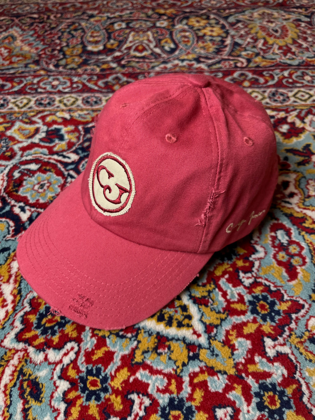 DISTRICT Casey Jones CJ Logo Pink Distressed Baseball CAP