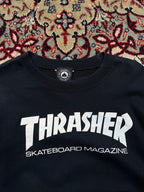 Thrasher Skateboard Magazine Black Graphic Crewneck Sweatshirt - S