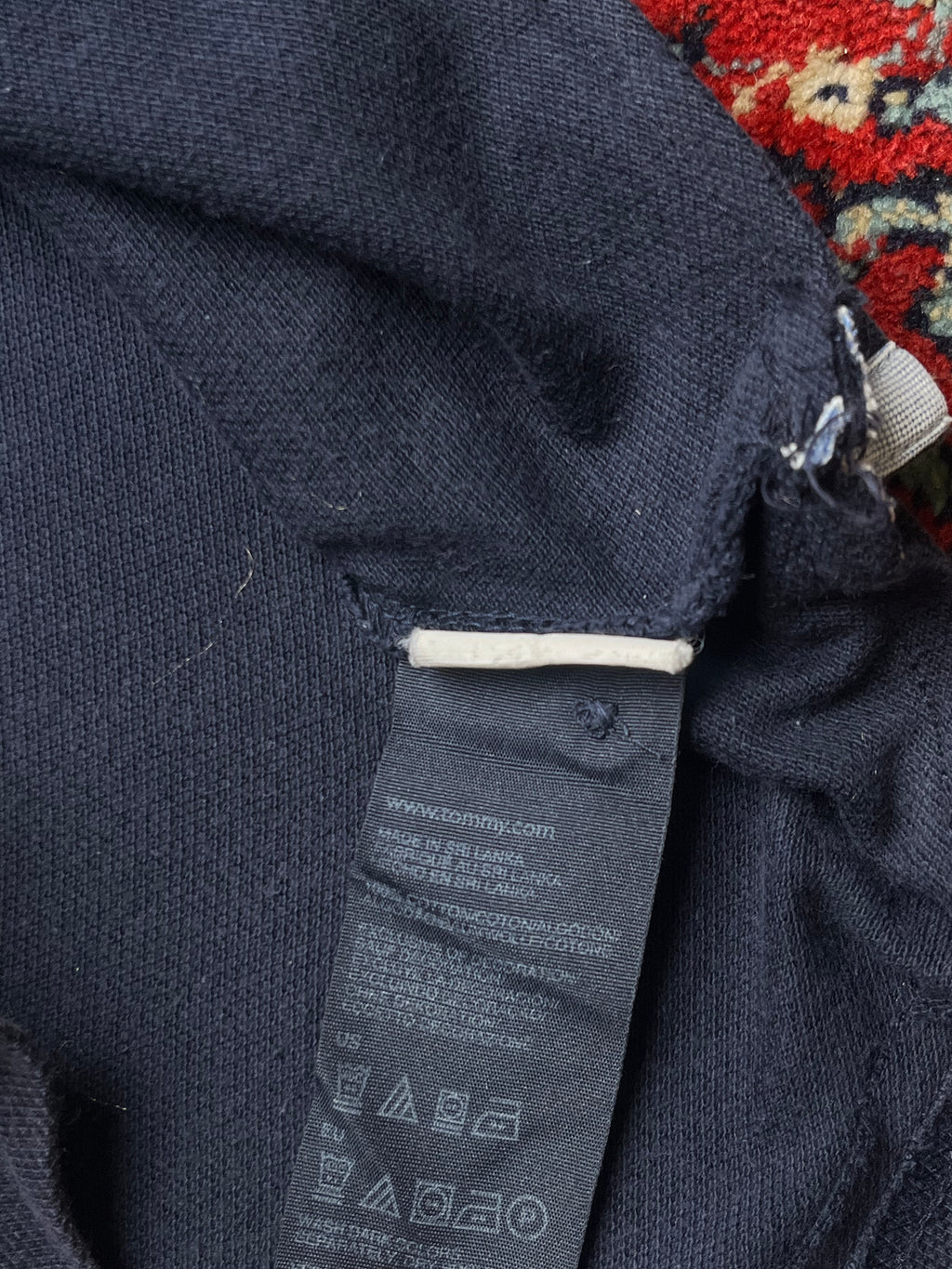TOMMY HILFIGER SLIM FIT NAVY BLUE POLO TEE - M