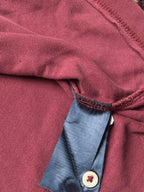VINTAGE TOMMY HILFIGER TWO PLY COTTON BURGUNDY POLO TEE - L